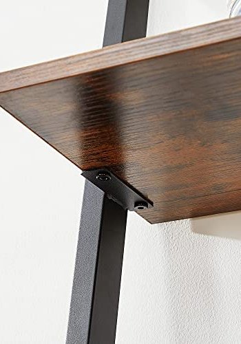 VASAGLE stigestativ, m. 5 hyller - brun sponplate og sort stl