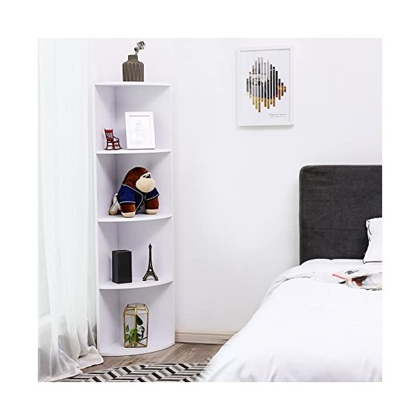 Hjrnereol, m. 4 rum - hvid spnplade 