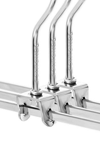 SONGMICS buksehenger, skjrthenger, sklisikker, med klips for buksesokker - slv stl (sett m. 20)