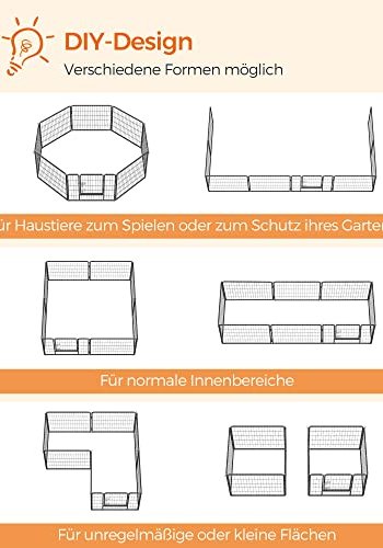 FEANDREA lekegrind for kjledyr, hunder, kaniner og smdyr, for innendrs og utendrs bruk - grjern