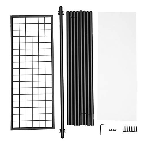 SONGMICS Kldhngare med stlkonstruktion, Kldhngare med hngstng, bottenhylla, enkel look, fr sovrum entr vind kllare, 92,5 x 33,5 x 153 cm, matt svart HSR23BK