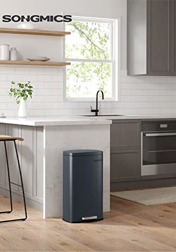 SONGMICS avfallsbeholder, med innvendig plastbeholder, lokk, soft close, luktkontroll - rykgr stl