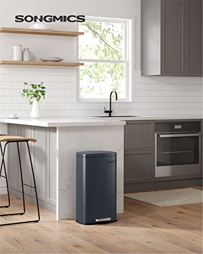 SONGMICS avfallsbeholder, med innvendig plastbeholder, lokk, soft close, luktkontroll - rykgr stl