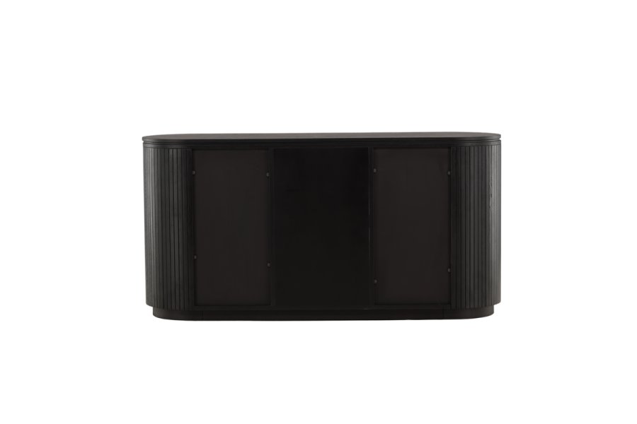 VIND KOLLEKSJON Fjllbacka skjenk, m. 2 drer og hyller - svart eikefiner/MDF (160x48)