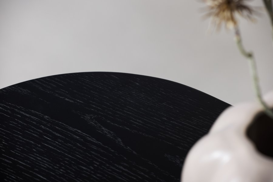 VIND KOLLEKSJON Fjllbacka TV-bord, m. 2 drer og hyller - svart eikefiner/MDF (160x48)