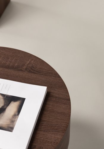 VIND COLLECTION Malung sidebord, rundt - mrkebrunt papirlaminat (35)