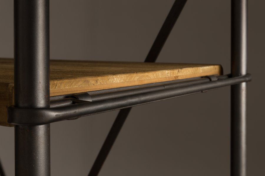 DUTCHBONE Eisenbücherregal mit 4 Regalen - Naturholz und Eisen