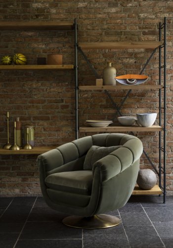 DUTCHBONE Eisenbücherregal mit 4 Regalen - Naturholz und Eisen