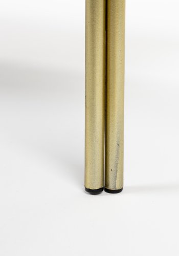 WHITE LABEL LIVING Liah Gold bokhylle, m. 3 hyller - rykgrtt glass og gullfarget jern