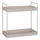 HOUSE NORDIC Stende Dobbel hylle, stl, sand, 2 hyller, 30x15x31 cm
