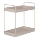 HOUSE NORDIC Stende Dobbel hylle, stl, sand, 2 hyller, 30x15x31 cm