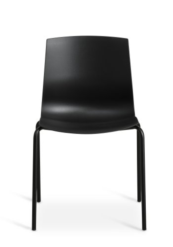 Liv spisebordsstol - svart PVC og sort metall