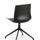 Liv spisebordsstol, med svingfunksjon - sort PVC og sort metall