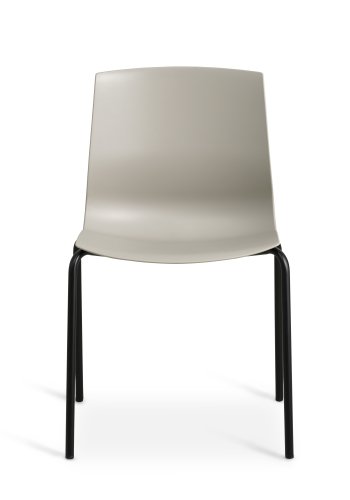 Liv spisebordsstol - stein PVC og sort metall