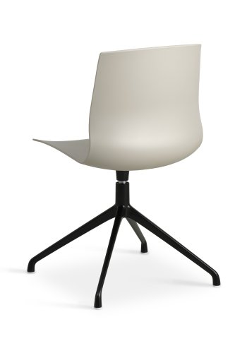 Liv spisebordsstol, med svingfunksjon - stein PVC og sort metall