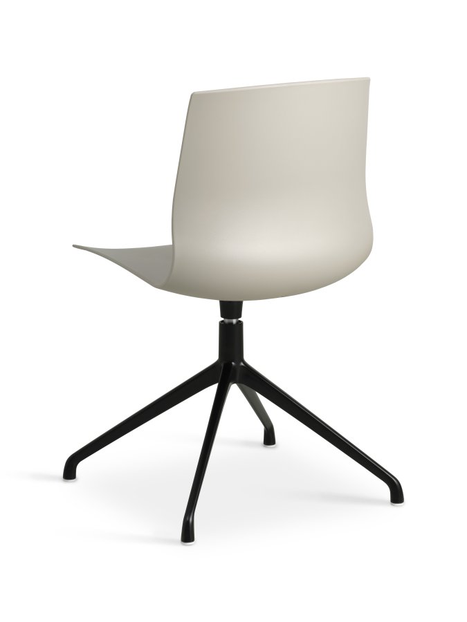 Liv spisebordsstol, med svingfunksjon - stein PVC og sort metall