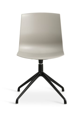 Liv spisebordsstol, med svingfunksjon - stein PVC og sort metall