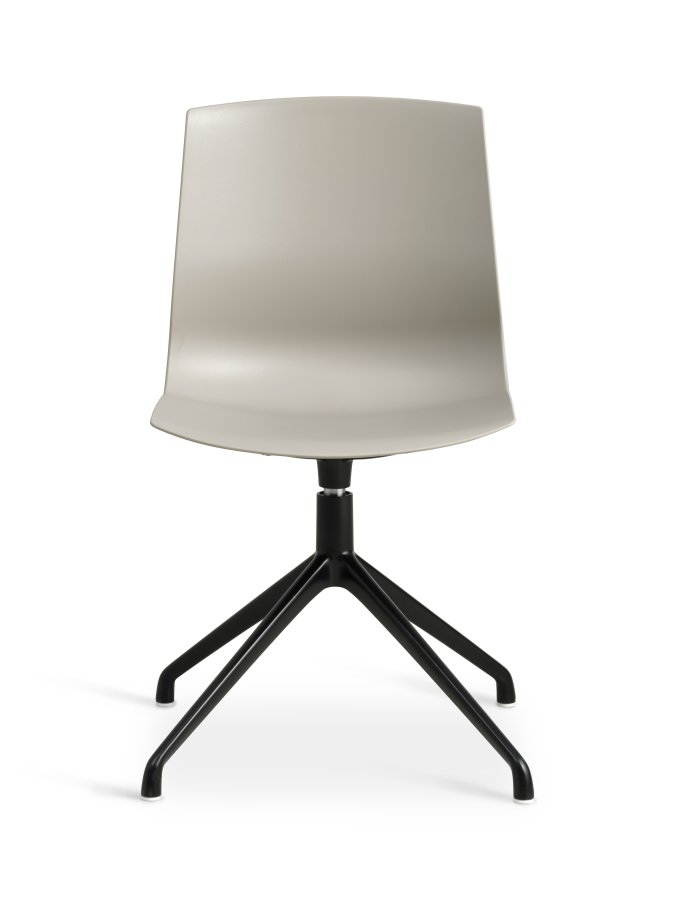 Liv spisebordsstol, med svingfunksjon - stein PVC og sort metall