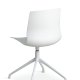 Liv spisebordsstol, med svingfunksjon - hvit PVC og hvitt metall