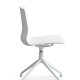 Liv spisebordsstol, med svingfunksjon - hvit PVC og hvitt metall