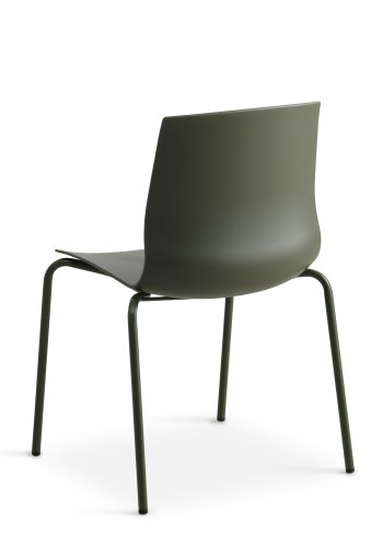 Liv spisebordsstol - oliven PVC og olivenmetall