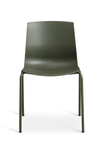 Liv spisebordsstol - oliven PVC og olivenmetall
