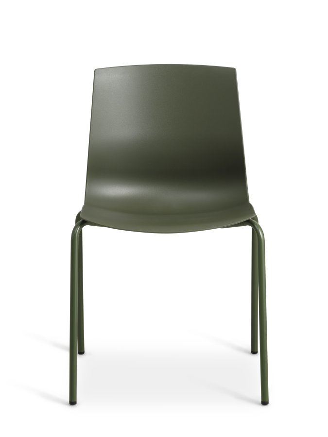 Liv spisebordsstol - oliven PVC og olivenmetall