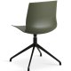 Liv spisebordsstol, med dreiefunksjon - oliven PVC og sort metall