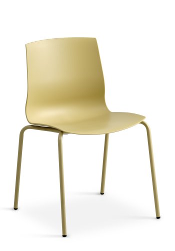 Liv spisebordsstol - sennepsgul PVC og sennepsgul metall