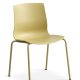 Liv spisebordsstol - sennepsgul PVC og sennepsgul metall