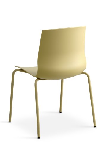 Liv spisebordsstol - sennepsgul PVC og sennepsgul metall
