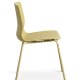 Liv spisebordsstol - sennepsgul PVC og sennepsgul metall