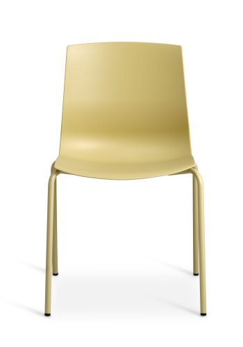 Liv spisebordsstol - sennepsgul PVC og sennepsgul metall