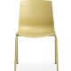 Liv spisebordsstol - sennepsgul PVC og sennepsgul metall