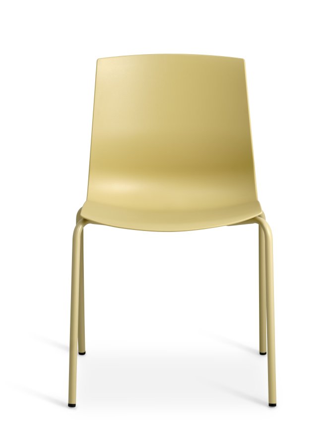 Liv spisebordsstol - sennepsgul PVC og sennepsgul metall