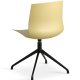 Liv spisebordsstol, med svingfunksjon - sennepsgul PVC og sort metall