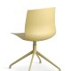 Liv spisebordsstol, med svingfunksjon - sennepsgul PVC og sennepsgul metall