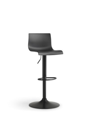 Liv trompet barkrakk, med ryggsttte og fotsttte - svart polypropylen og svart metall