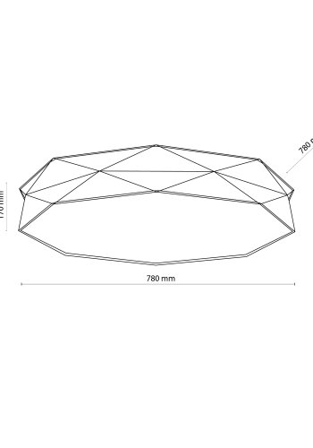 TK Kantoor loftlampe - hvid stof og hvid metal