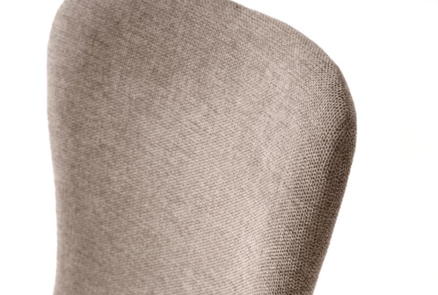 Delta spisebordstol - ekte stoff og svarte ben