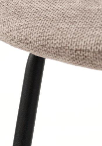 Delta spisebordstol - ekte stoff og svarte ben