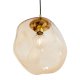 TK Sol taklampe - gult glass og gullmetall