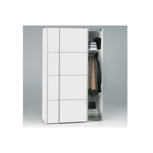 TVILUM Verona garderobeskab - hvid laminat, to skydelger