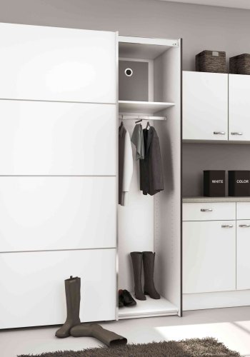 TVILUM Verona garderobeskab - Hvidt MDF, 2 skydelger