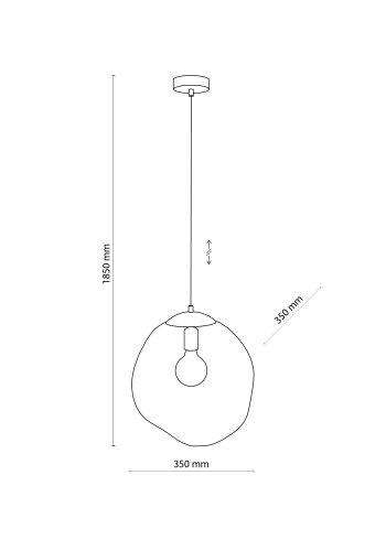 TK Sol taklampe - grafittglass og sort metall