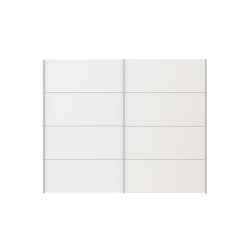 Verona garderobeskab - Hvidt MDF, m. spejllge, 2 skydelger