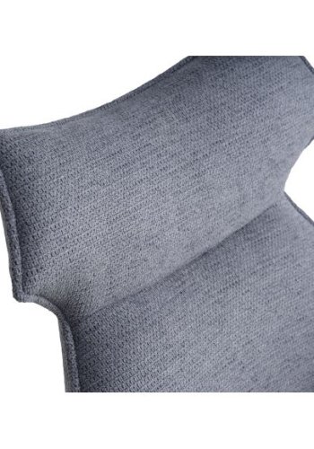 Liva spisestuestol, med armlen og svingfunksjon - isbltt stoff og metall