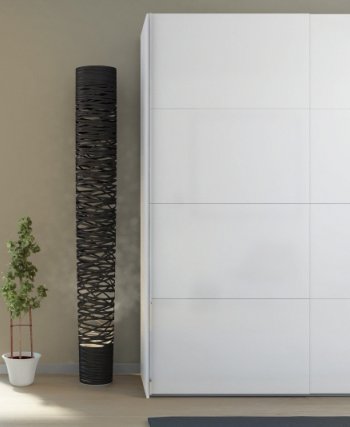 
TVILUM Firenze garderobeskab - hvid laminat, 2 skydelåger
