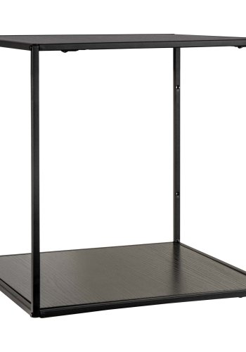 HOUSE NORDIC Vita vegghylle - sort melamin og sort stl (36x36x36)