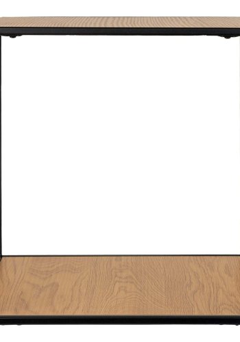 HOUSE NORDIC Vita vegghylle - naturlig melamin og sort stl (36x36x36)